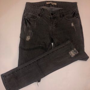 Forever 21 Grey Distressed Jeans size 3
